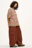 Benny - Oversized Cotton Tee in Rainbow & Ecru Stripe sold by Lucy & Yak