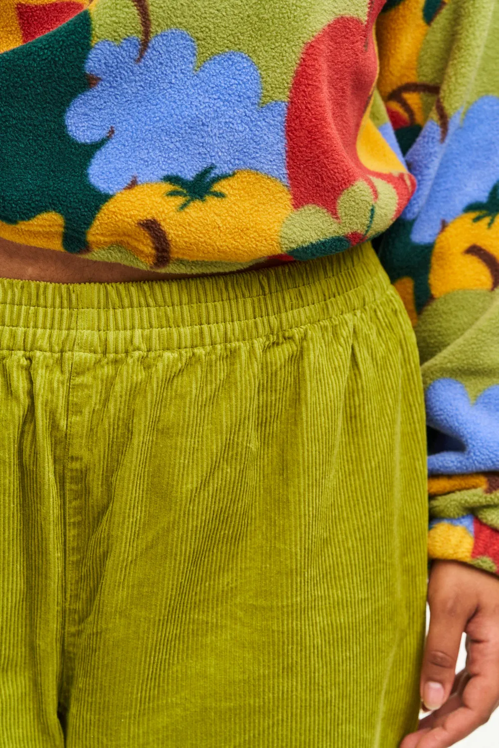 Billie - Corduroy Trousers in Chartreuse Green sold by Lucy & Yak product image thumbnail 5