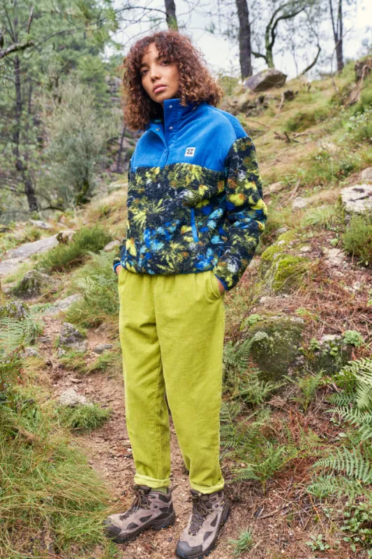 Billie - Corduroy Trousers in Chartreuse Green sold by Lucy & Yak