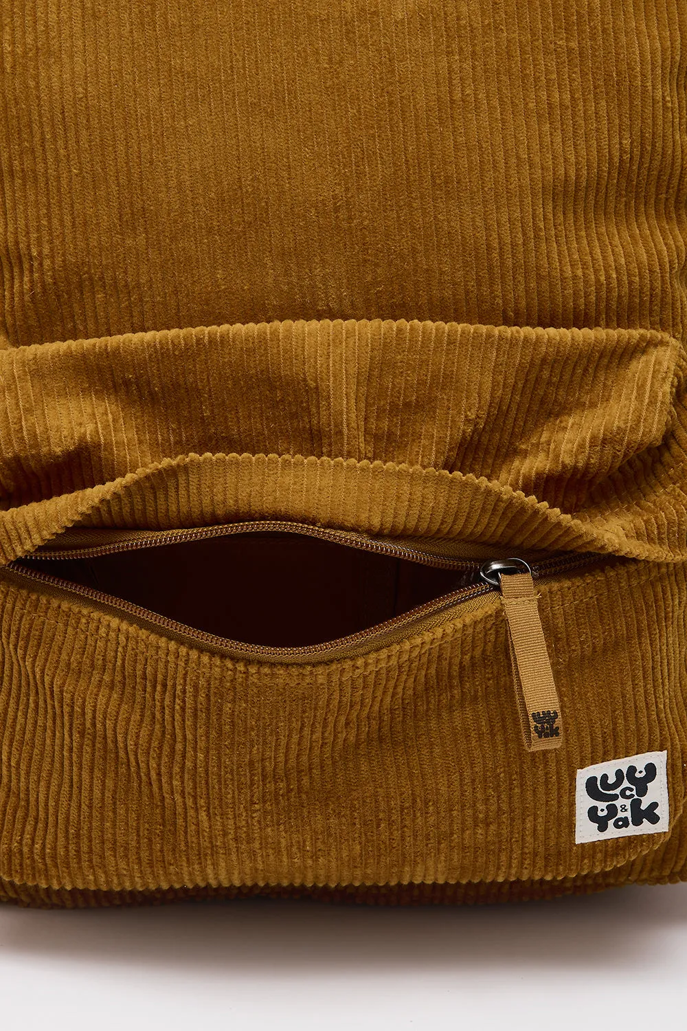 Kellie - Skater Corduroy Backpack in Mustard sold by Lucy & Yak product image thumbnail 2