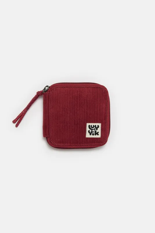 Eve - Corduroy Purse in Maroon made by Lucy & Yak