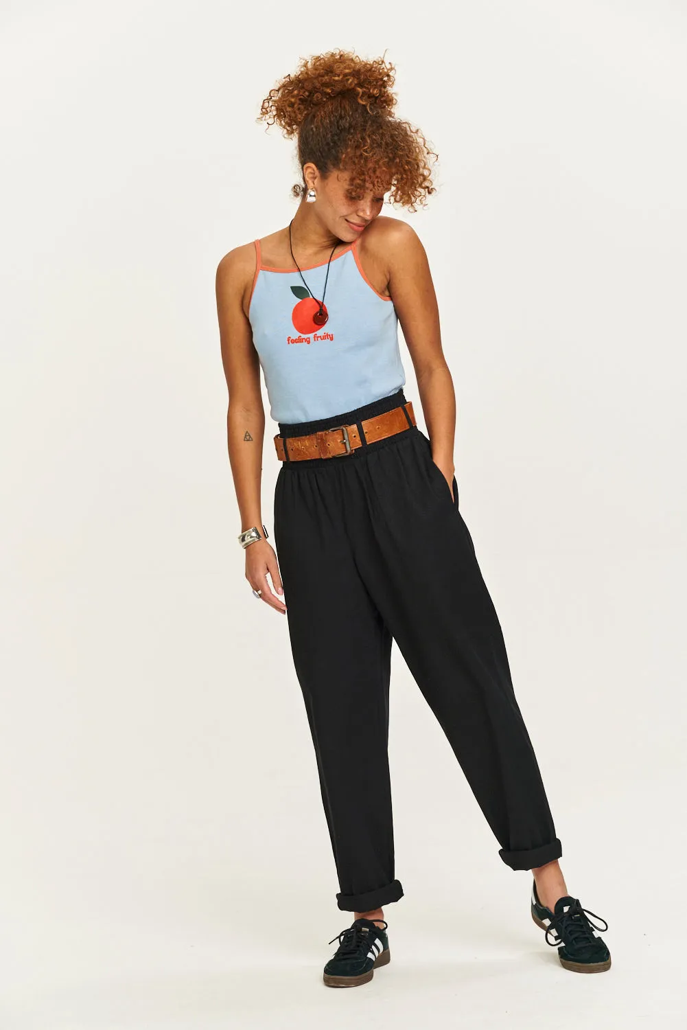 Alexa - Cotton Trousers in Black sold by Lucy & Yak product image thumbnail 3