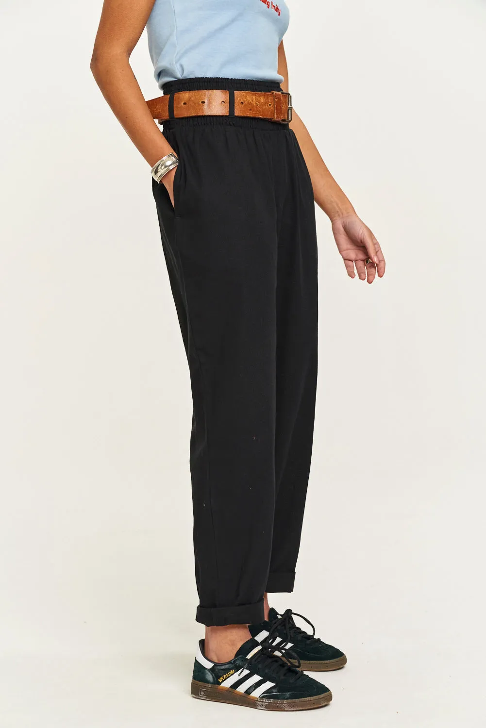 Alexa - Cotton Trousers in Black sold by Lucy & Yak product image thumbnail 5