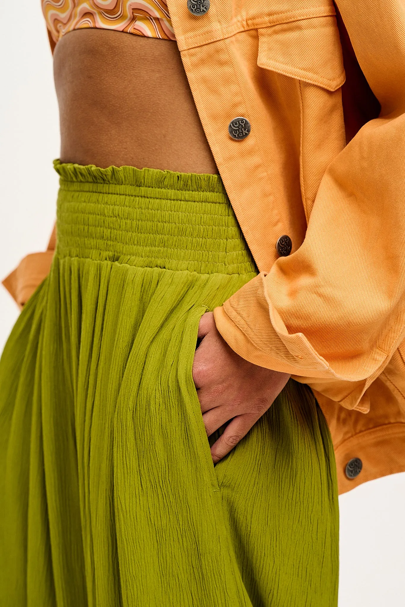 Jody - Tencel Trousers in Olive Green sold by Lucy & Yak product image thumbnail 3