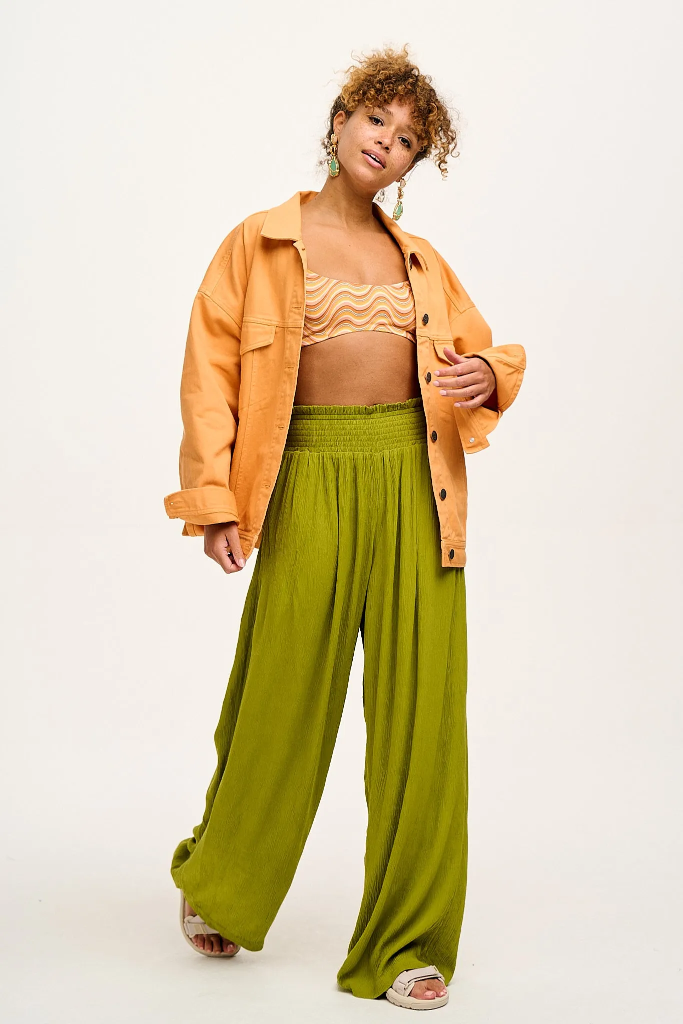 Jody - Tencel Trousers in Olive Green sold by Lucy & Yak