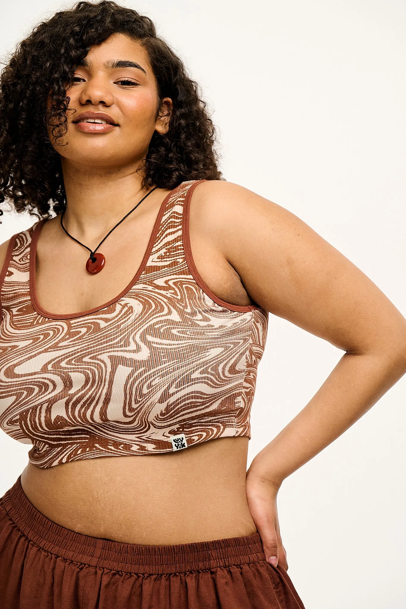 Josy - Vest Top in Rene Print sold by Lucy & Yak product image thumbnail 4