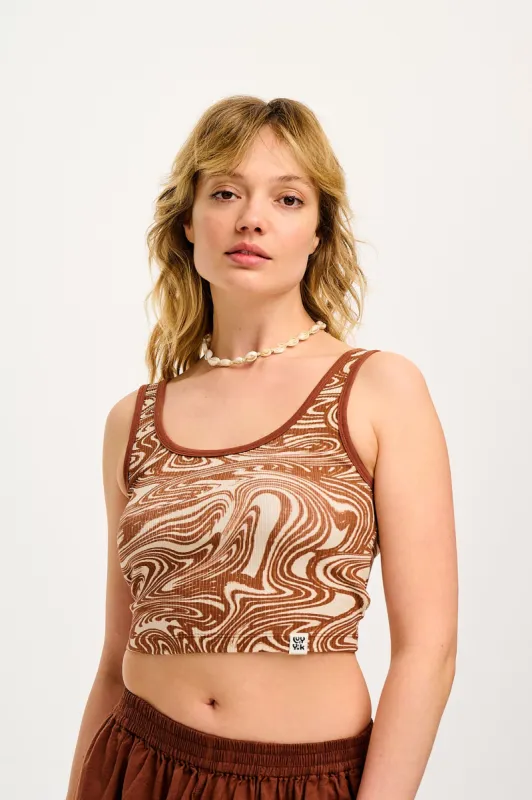 Josy - Vest Top in Rene Print sold by Lucy & Yak