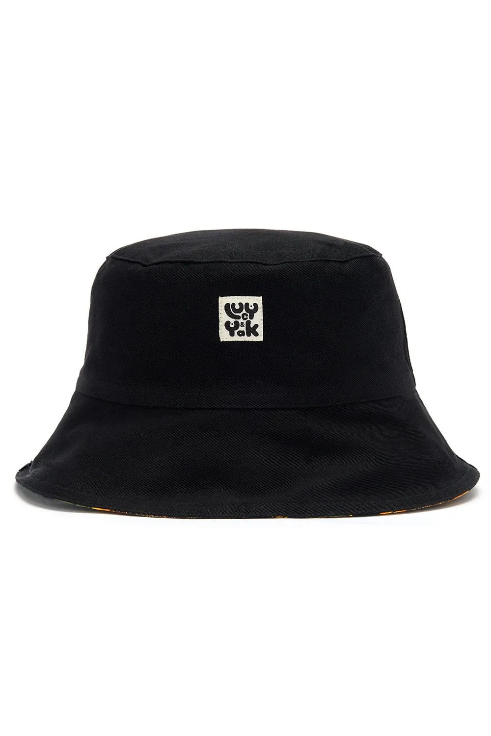 Travis - Reversible Cotton Bucket Hat in Sunflower Print & Black sold by Lucy & Yak product image thumbnail 3
