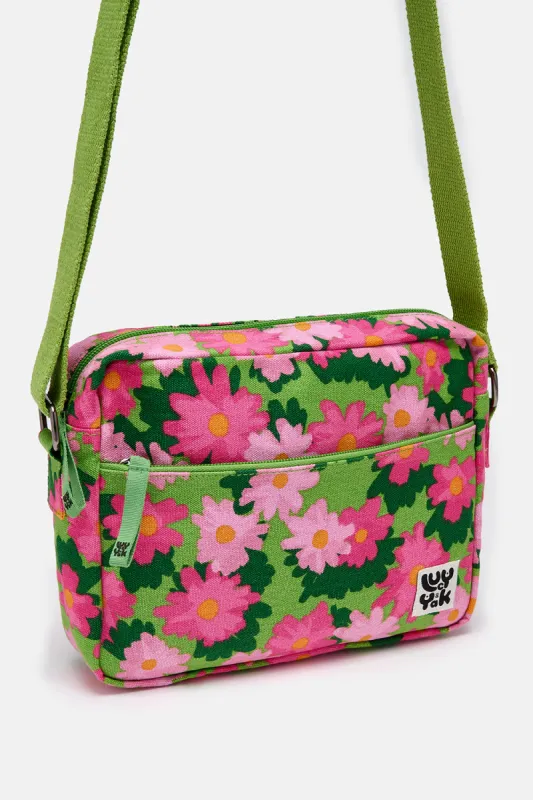 Dara - Crossbody Canvas Bag in Felicity Floral Print sold by Lucy & Yak