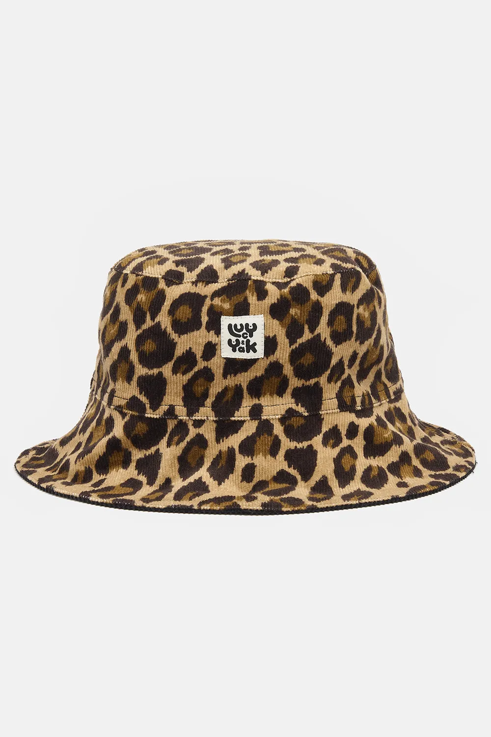 Travis - Reversible Corduroy Bucket Hat in Leopard Print sold by Lucy & Yak product image thumbnail 2