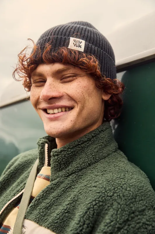 Luca - Cotton Beanie in Black sold by Lucy & Yak