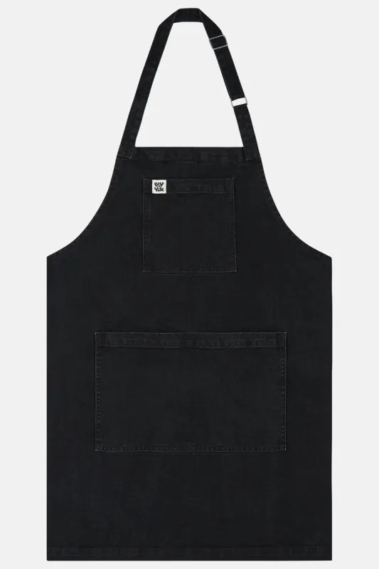 Ada - Heavyweight Denim Apron in Washed Black sold by Lucy & Yak