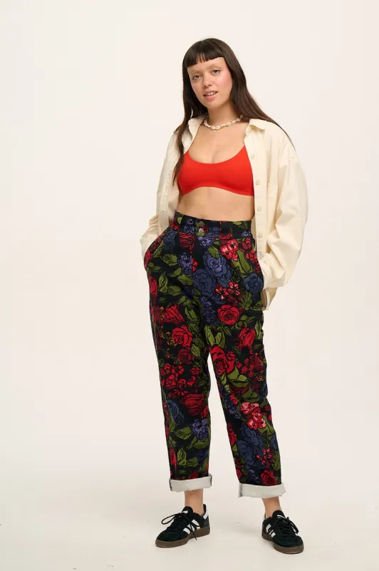 Addison - Cotton Jeans in Maria Print sold by Lucy & Yak
