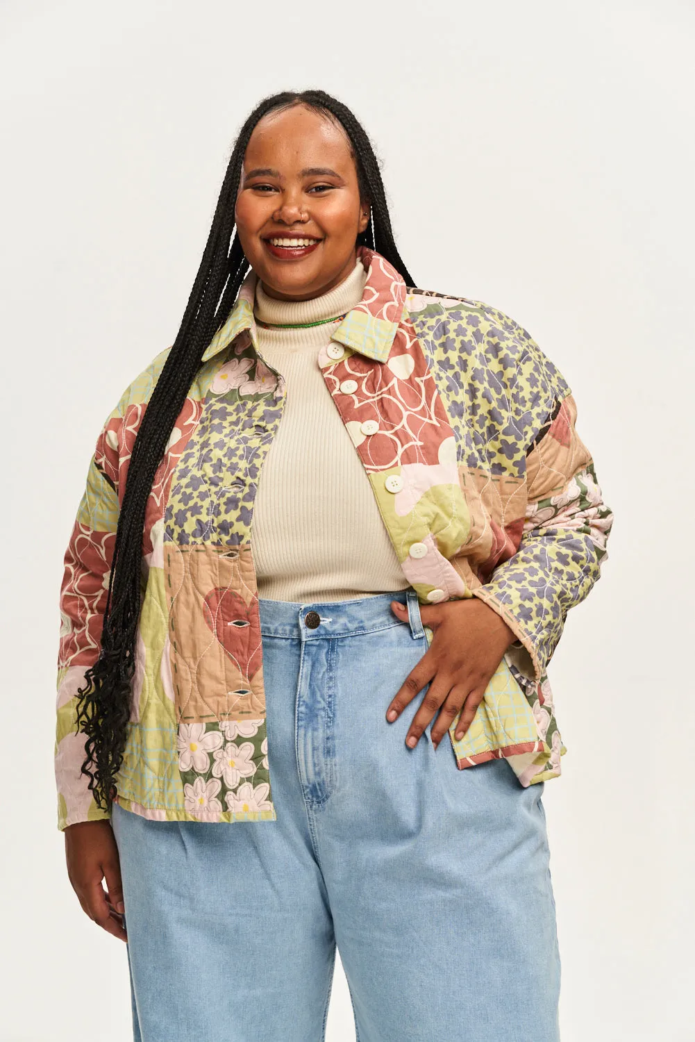 Sylvie - Quilted Cotton Jacket in Lori Print sold by Lucy & Yak product image thumbnail 4