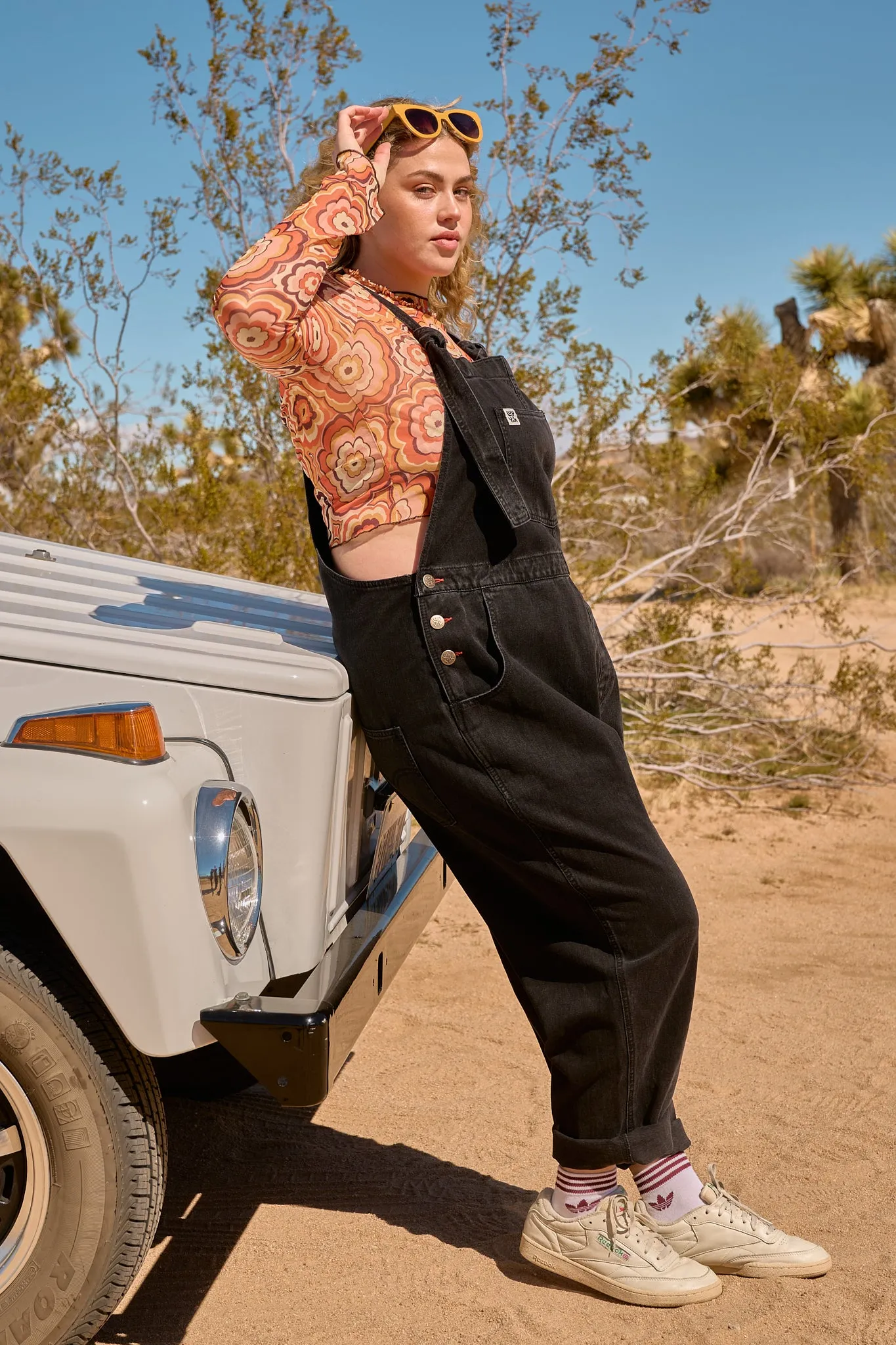 Reuben - Denim Dungarees in Washed Black sold by Lucy & Yak product image thumbnail 2