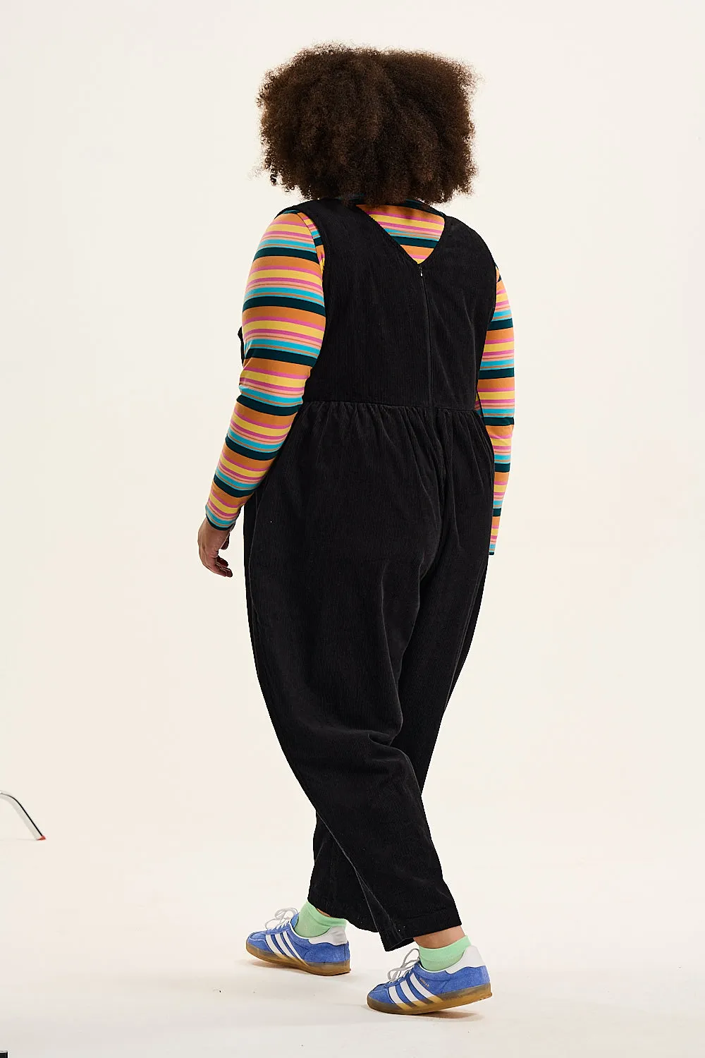 Bowie - Sleeveless Corduroy Jumpsuit in Black sold by Lucy & Yak product image thumbnail 3