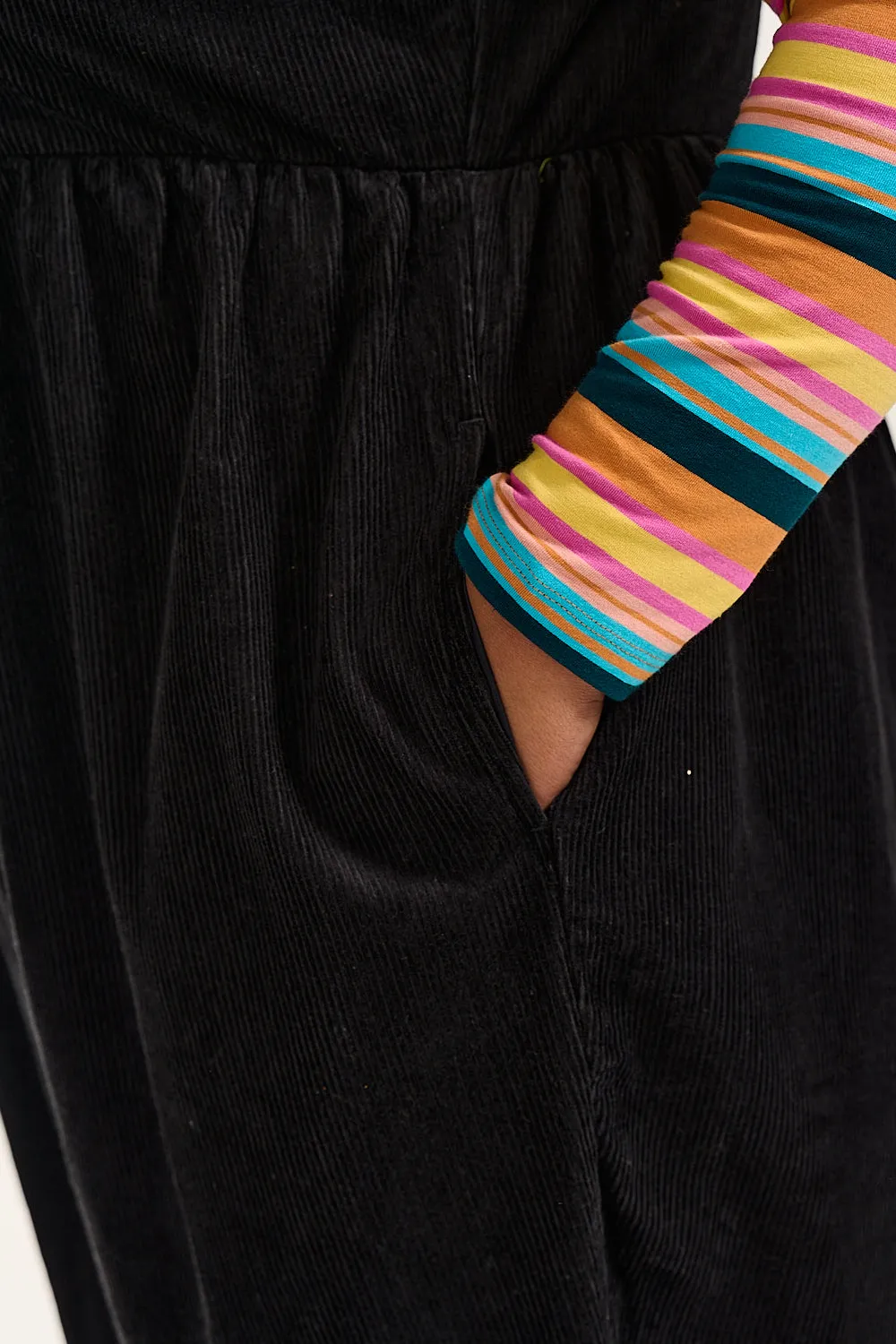 Bowie - Sleeveless Corduroy Jumpsuit in Black sold by Lucy & Yak product image thumbnail 5