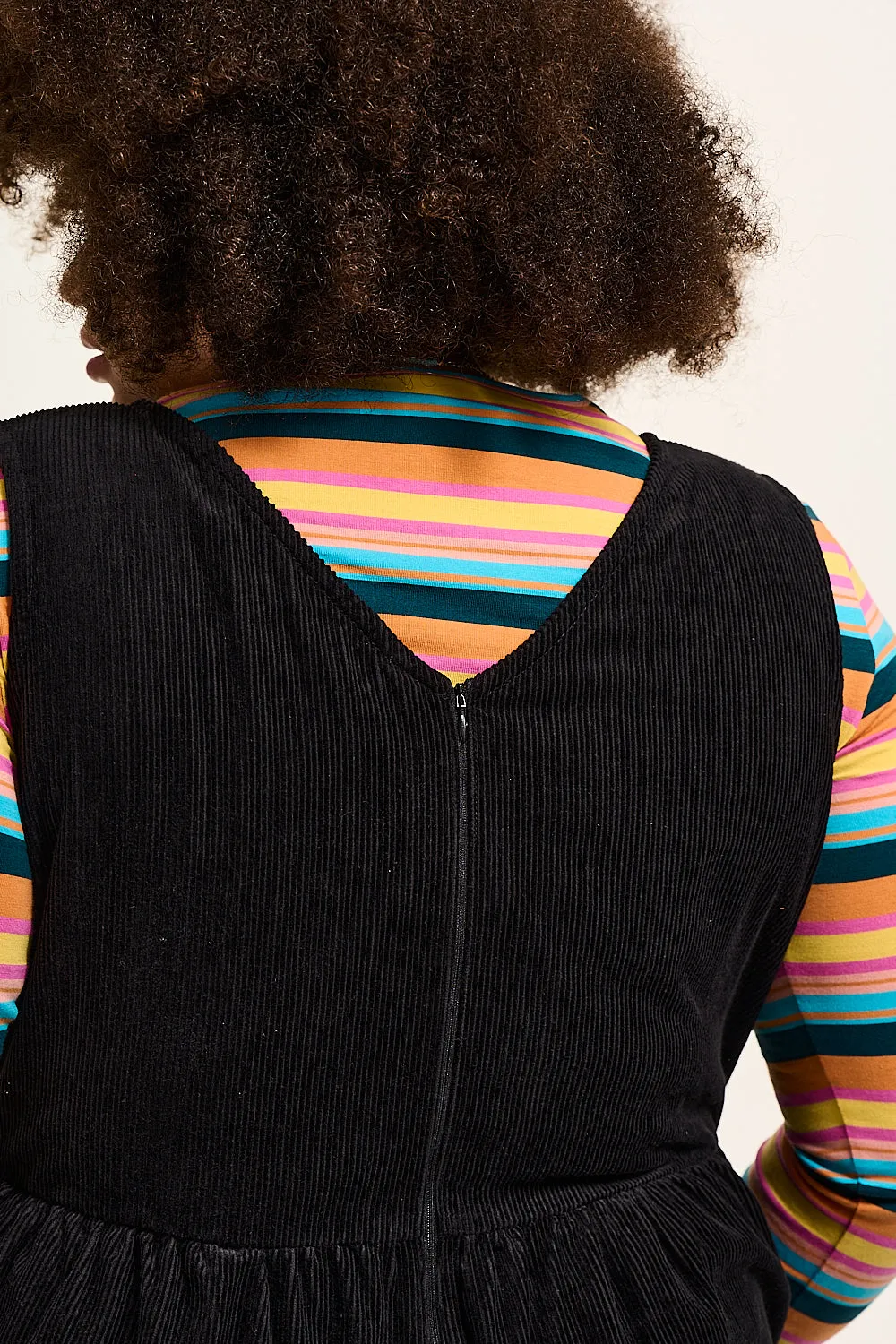 Bowie - Sleeveless Corduroy Jumpsuit in Black sold by Lucy & Yak product image thumbnail 4