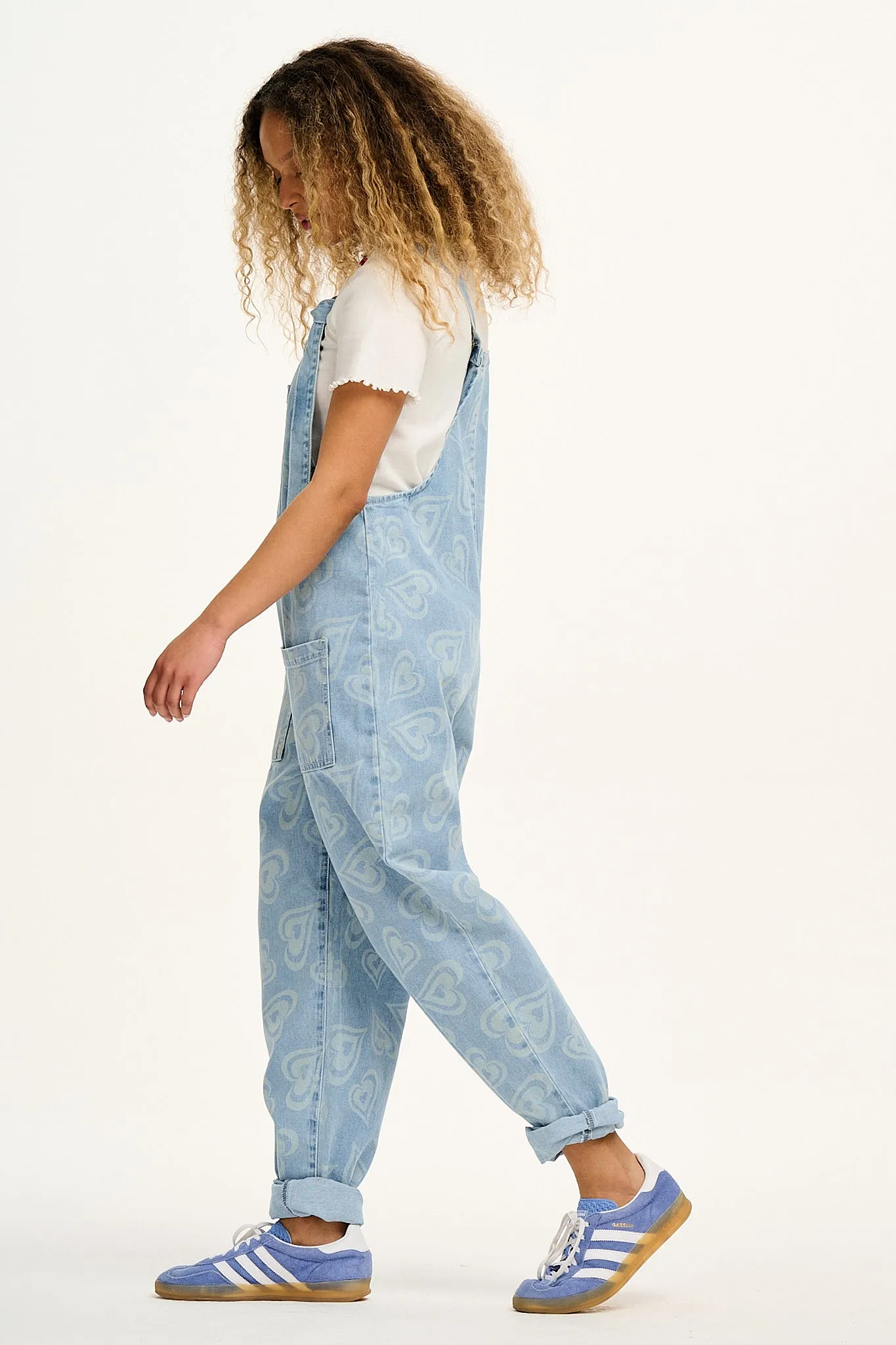 denim dungareeなど princess.yさま専用 Original - Denim Dungaree in Mid Wash Floral Lasering | Parallel