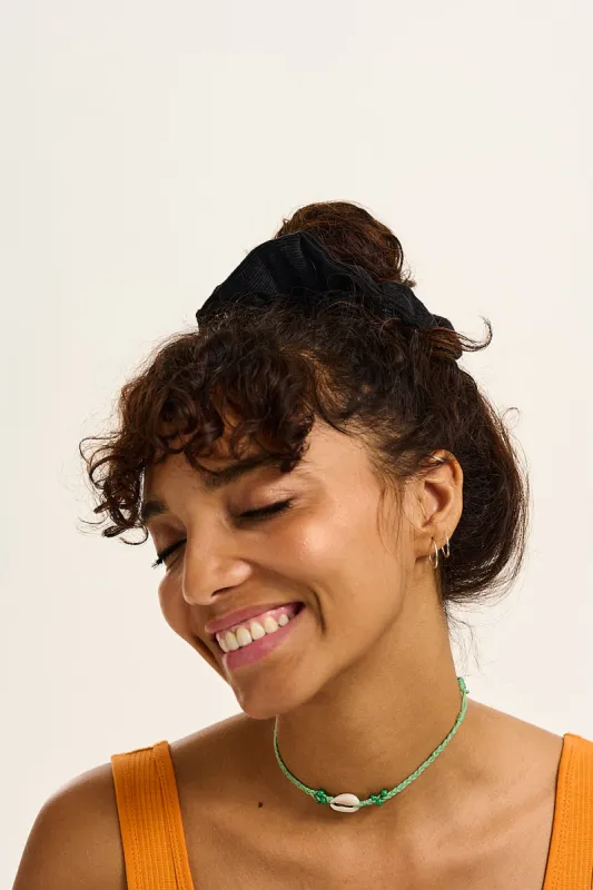 Mimmi - Oversized Scrunchie in Black sold by Lucy & Yak