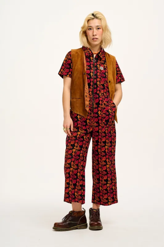 Ragan - Cotton Jumpsuit in Nina Print sold by Lucy & Yak