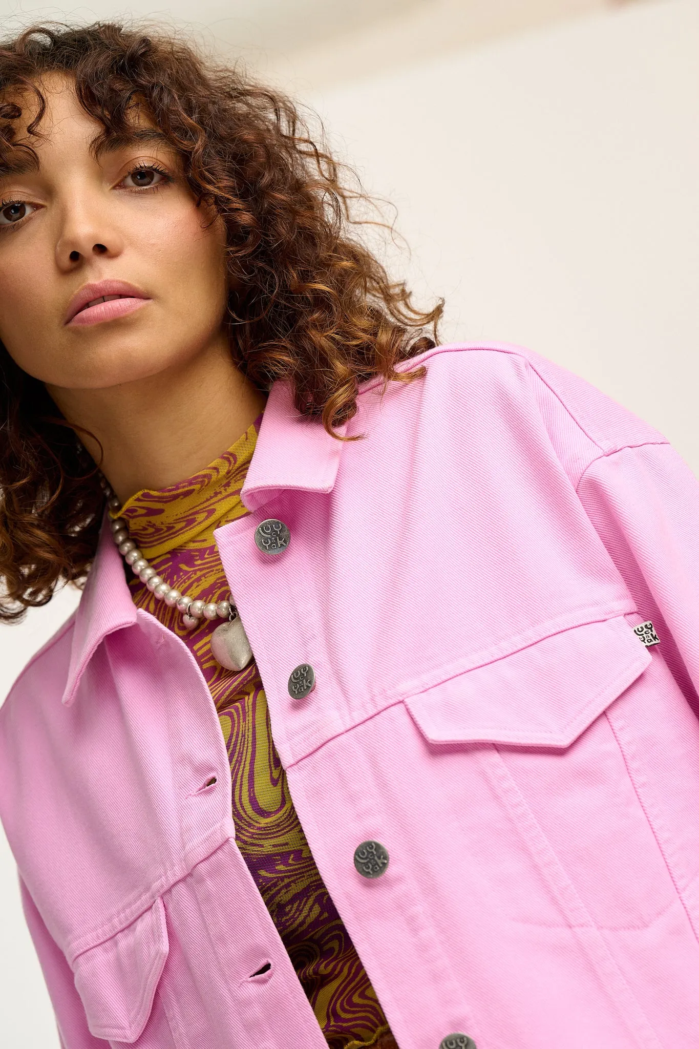 Callaway - Trucker Cotton Jacket in Pastel Lavender sold by Lucy & Yak product image thumbnail 4