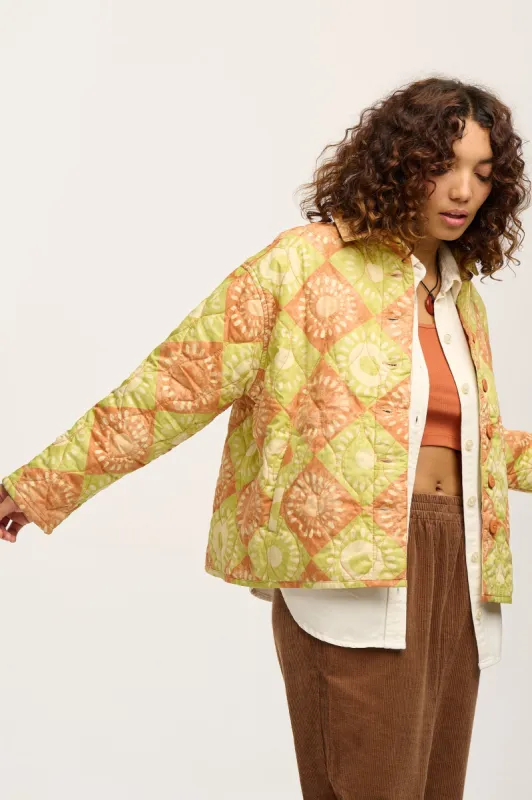 Sylvie - Quilted Cotton Jacket in Latika Print sold by Lucy & Yak