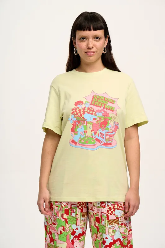 L.E. Denver - Oversized Cotton Tee in Artist Print by Oscar Bastidas sold by Lucy & Yak
