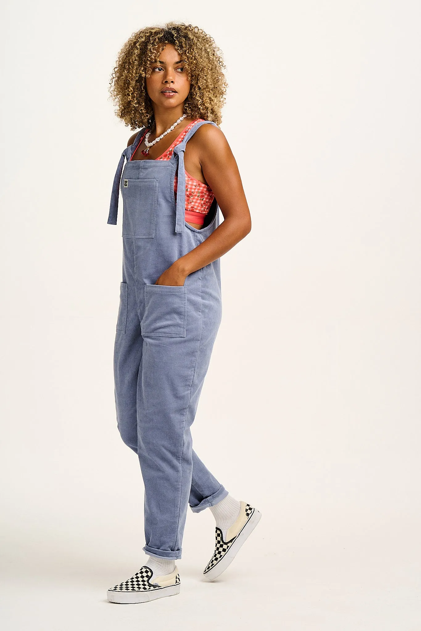 Original - Corduroy Dungarees in Powder Blue sold by Lucy & Yak product image thumbnail 5
