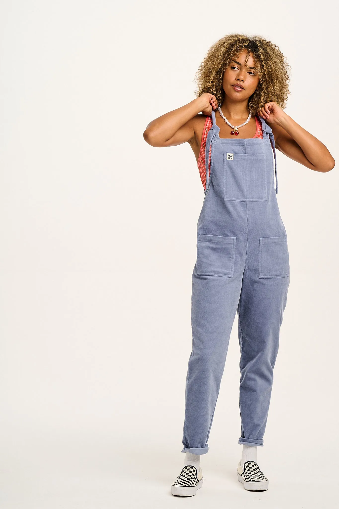 Original - Corduroy Dungarees in Powder Blue sold by Lucy & Yak product image thumbnail 3