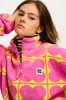 Blake - Cropped Polar Fleece in Wallflower Print sold by Lucy & Yak