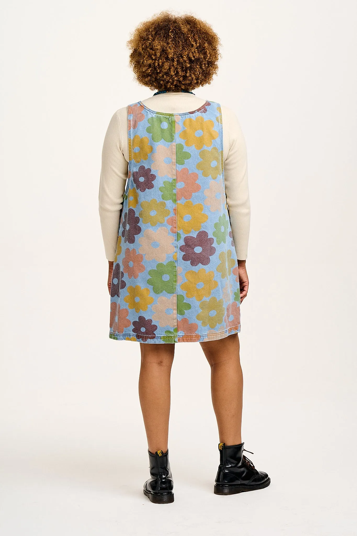Layla - Mini Denim Dress in Francis Print sold by Lucy & Yak product image thumbnail 4