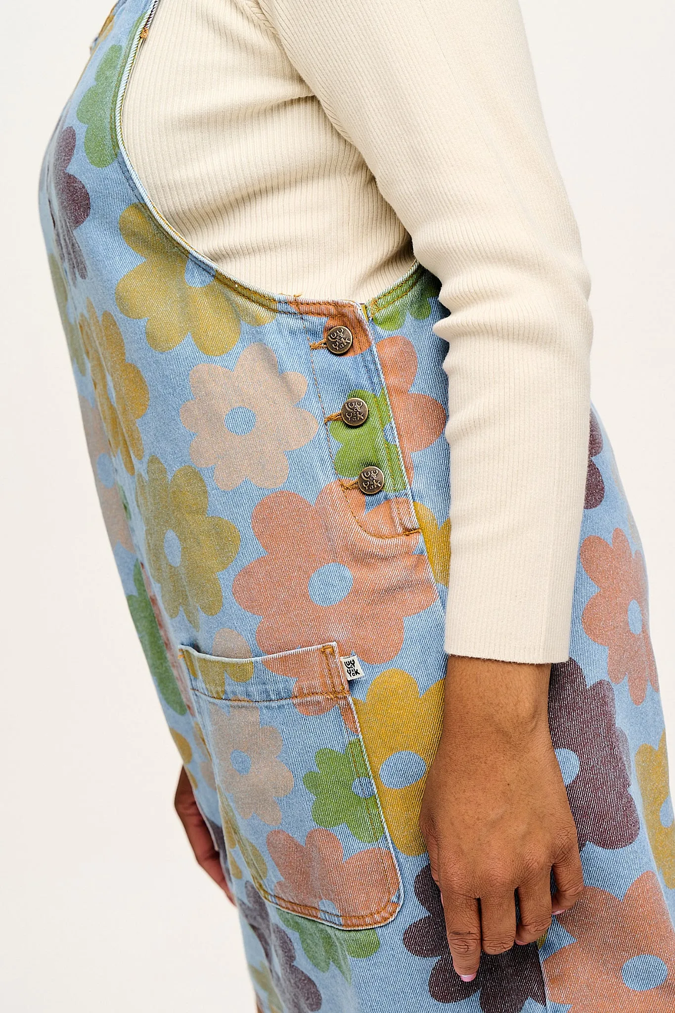 Layla - Mini Denim Dress in Francis Print sold by Lucy & Yak product image thumbnail 2