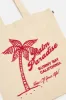 Felix - Cotton Tote Bag with Palm Paradise Print sold by Lucy & Yak