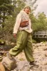 Rumi - Cargo Brushed Cotton Trousers in Khaki sold by Lucy & Yak