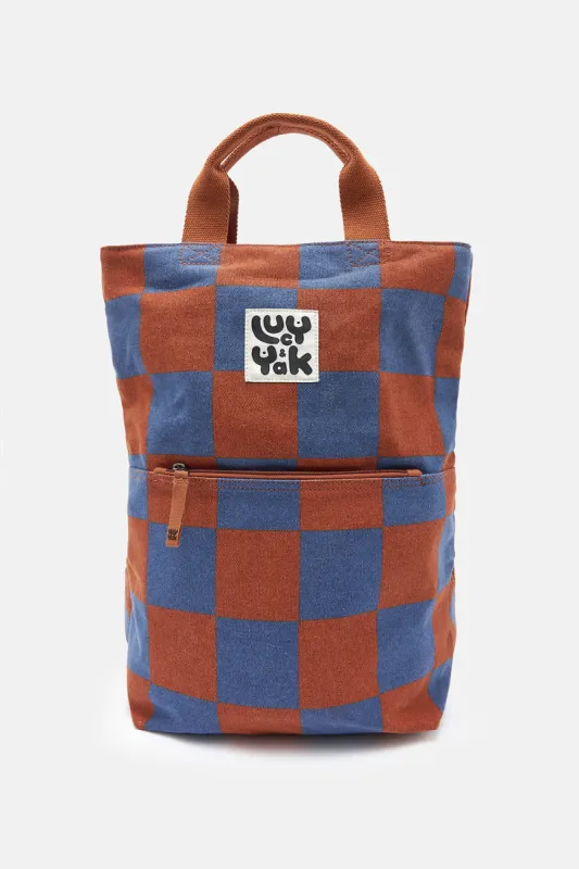 Dylan - Canvas Backpack in Chester Check Print sold by Lucy & Yak
