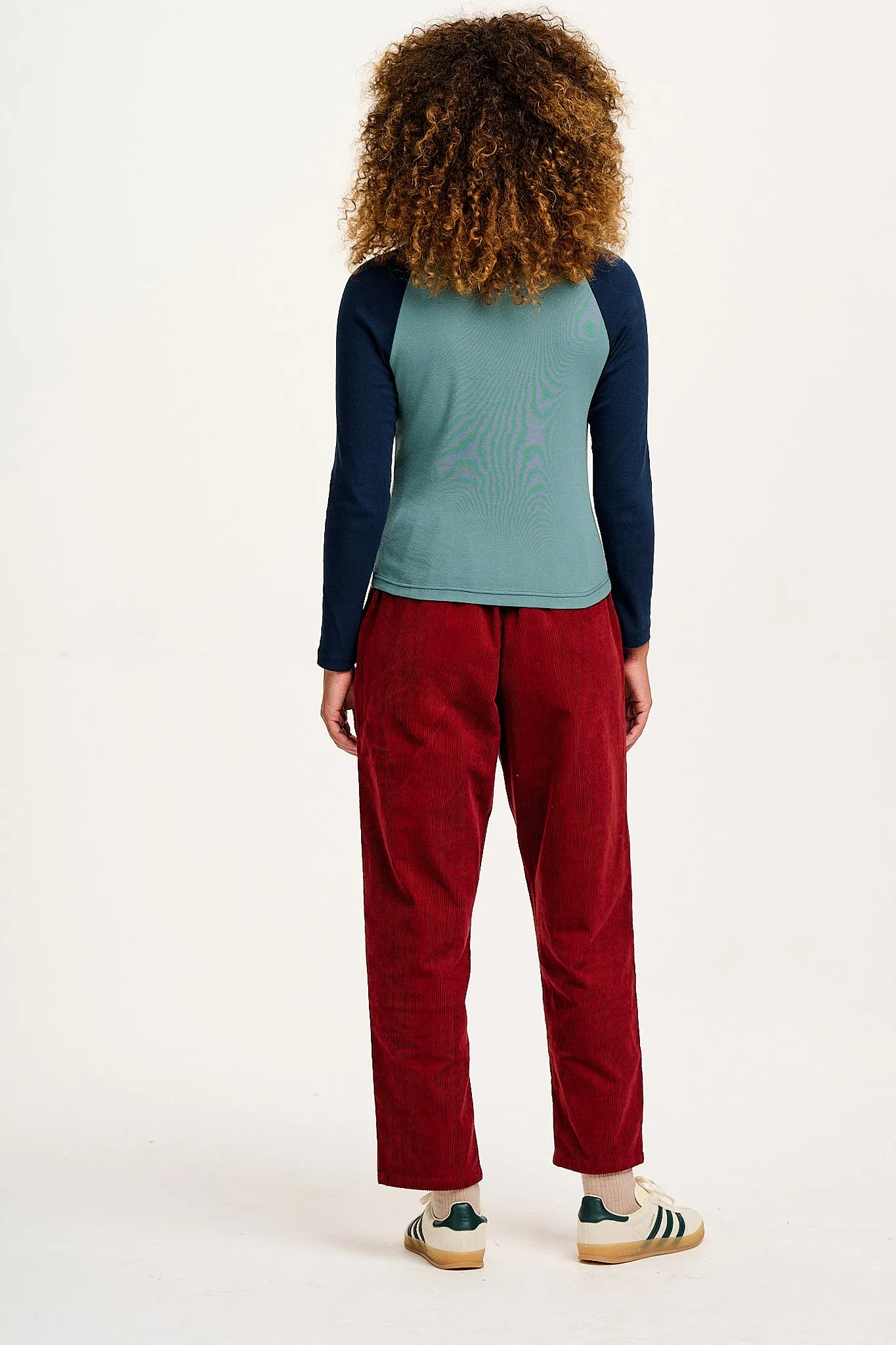 Billie - Corduroy Trousers in Maroon Red sold by Lucy & Yak product image thumbnail 5