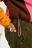 Blake - Cropped Polar Fleece in Ash Pink, Brown & Orange sold by Lucy & Yak