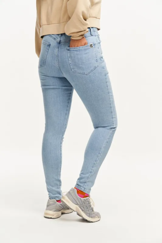 Soho - Skinny Fit Denim Jeans in Light Wash Blue sold by Lucy & Yak