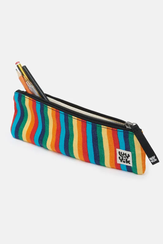 Pierra - Pencil Case Pouch in Rainbow Print sold by Lucy & Yak