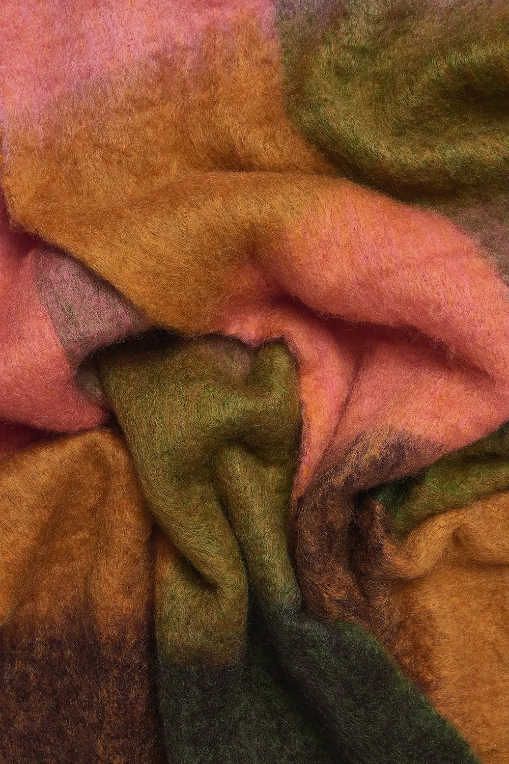 Rowan - Super Soft Scarf in Orange & Pink Checkerboard sold by Lucy & Yak product image thumbnail 3