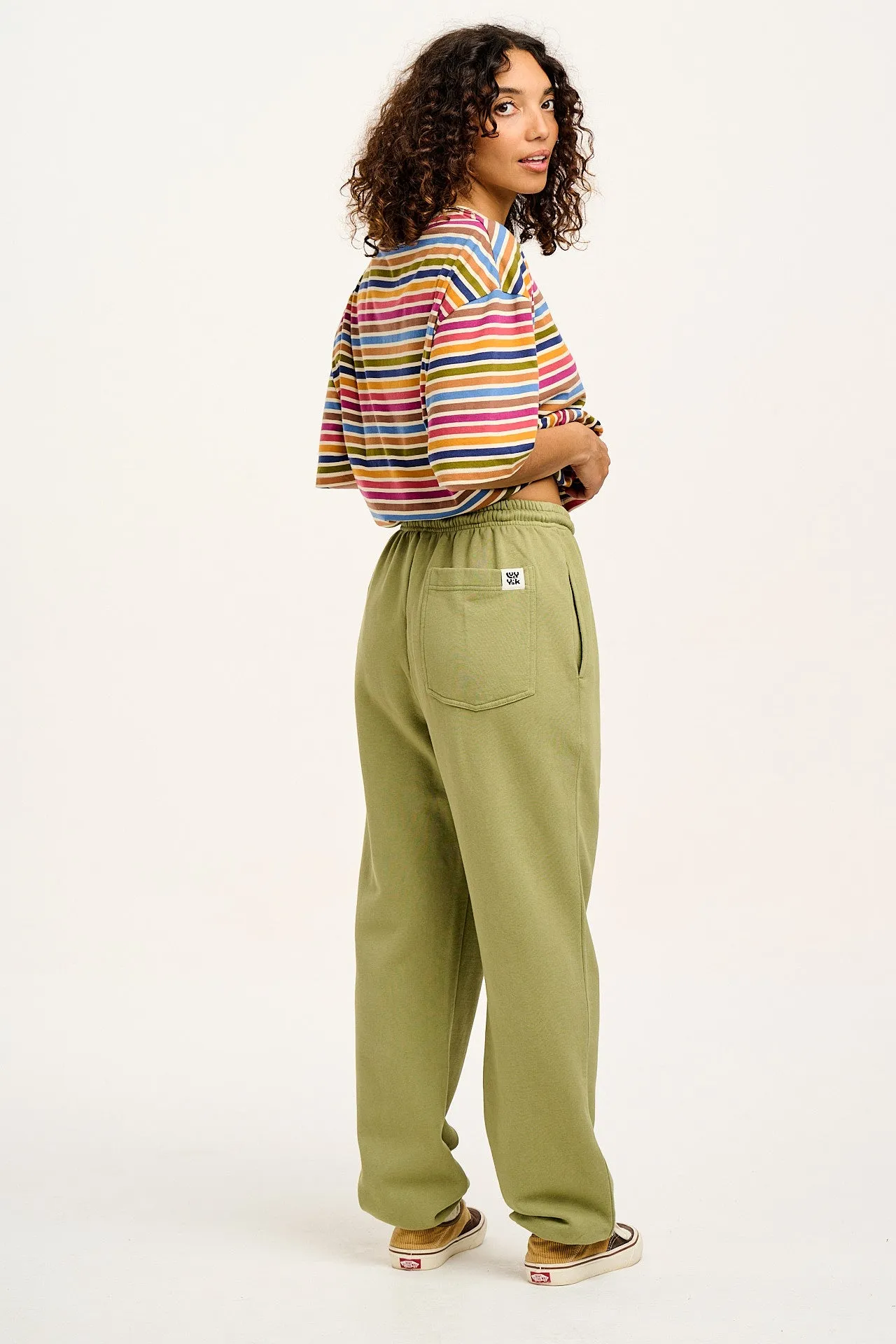 Jamie - Joggers in Mosstone Green sold by Lucy & Yak product image thumbnail 5