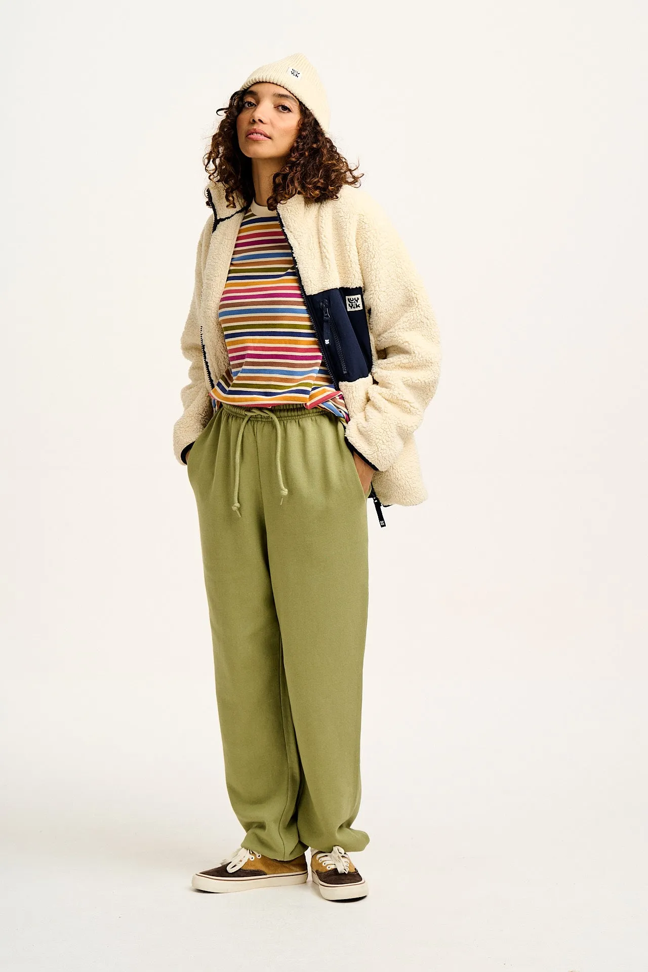 Jamie - Joggers in Mosstone Green sold by Lucy & Yak product image thumbnail 4