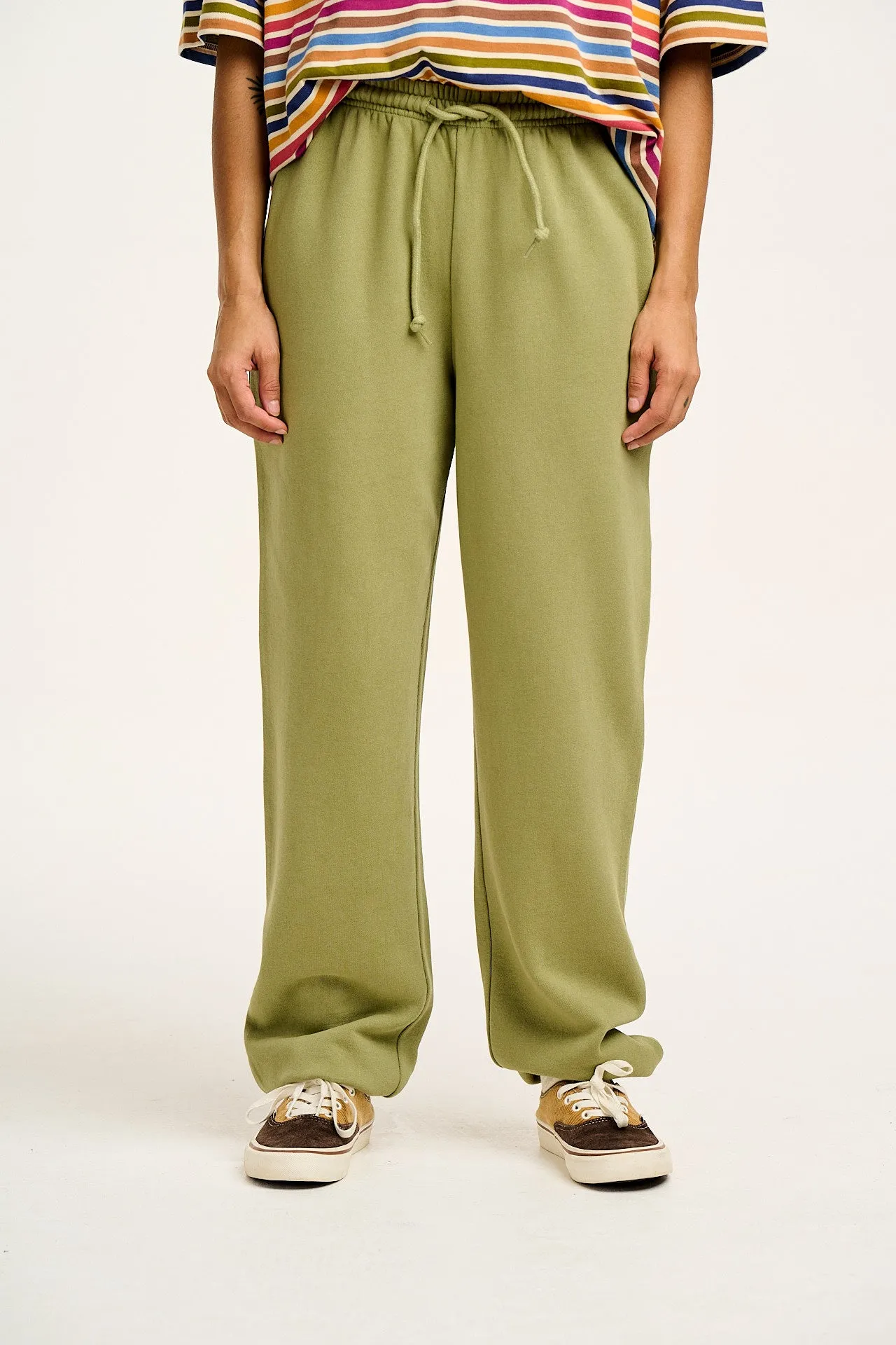 Jamie - Joggers in Mosstone Green sold by Lucy & Yak product image thumbnail 3