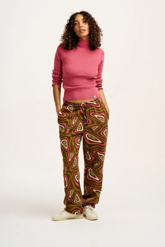 Jamie - Joggers in Brown Yosemite Print sold by Lucy & Yak