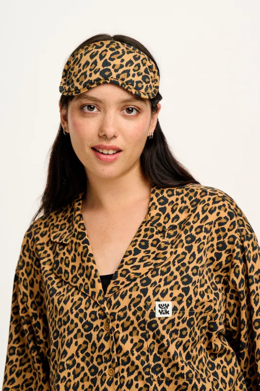 Yaima - Eye Mask in Leopard Print sold by Lucy & Yak
