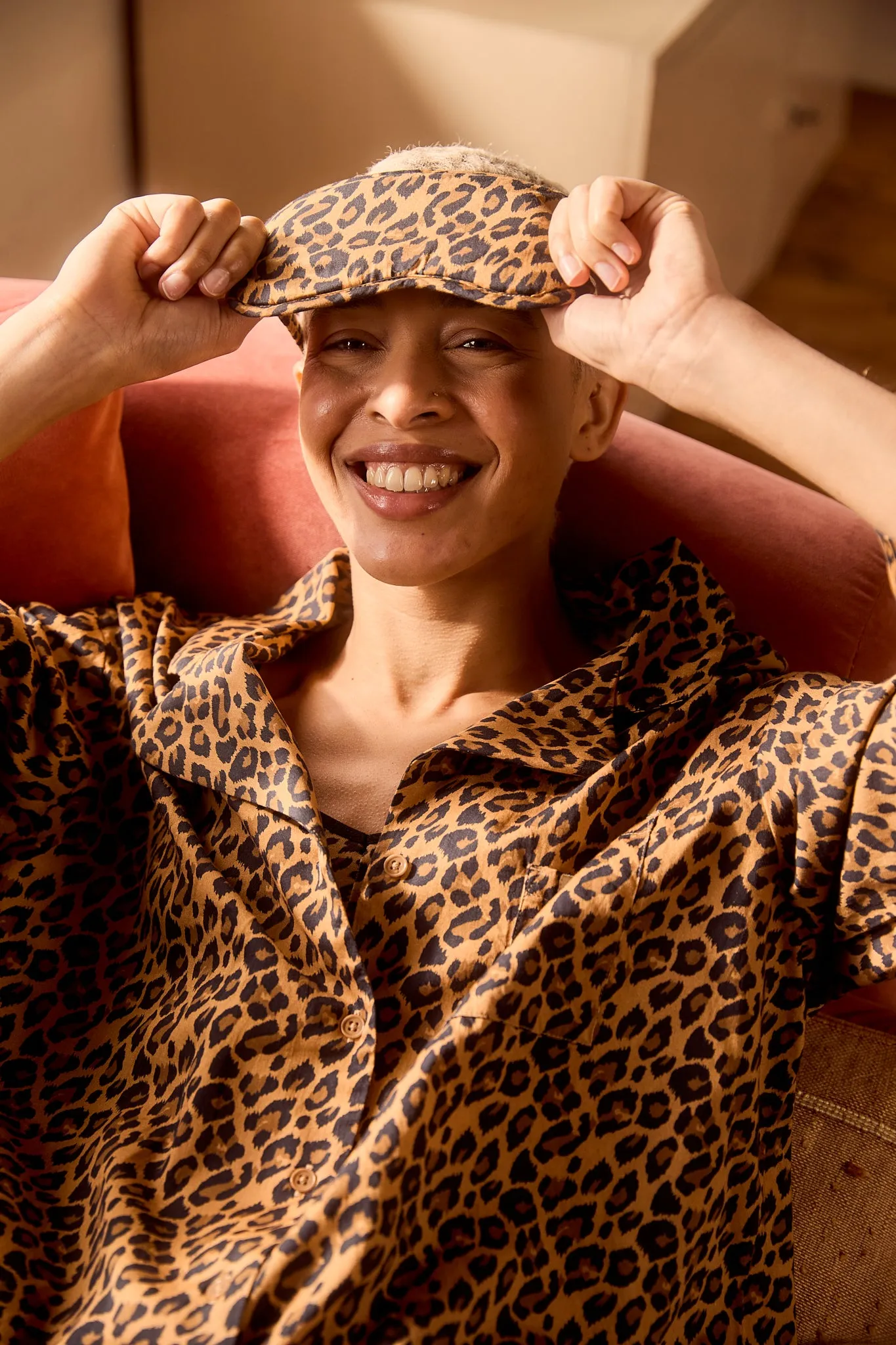 Yaima - Eye Mask in Leopard Print sold by Lucy & Yak product image thumbnail 3