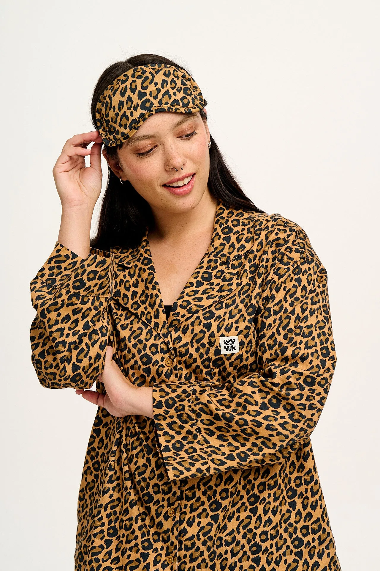 Yaima - Eye Mask in Leopard Print sold by Lucy & Yak product image thumbnail 4