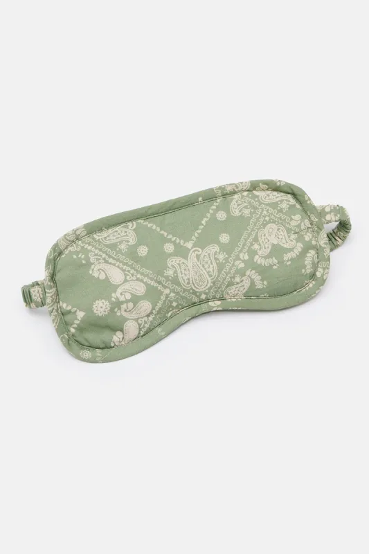 Yaima - Eye Mask in Green Eldorado Print sold by Lucy & Yak
