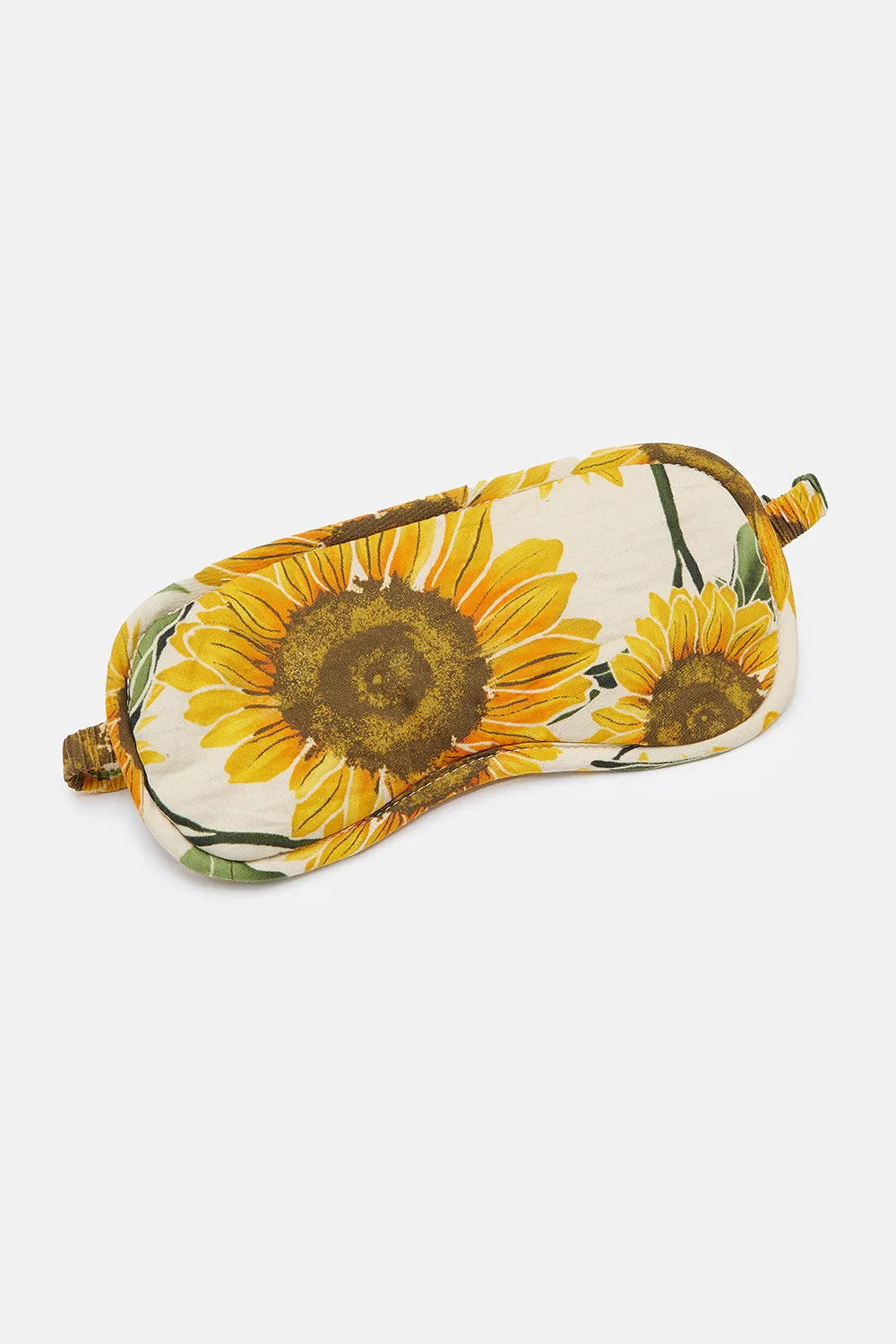 Yaima - Eye Mask in Cream Sunflower Print sold by Lucy & Yak